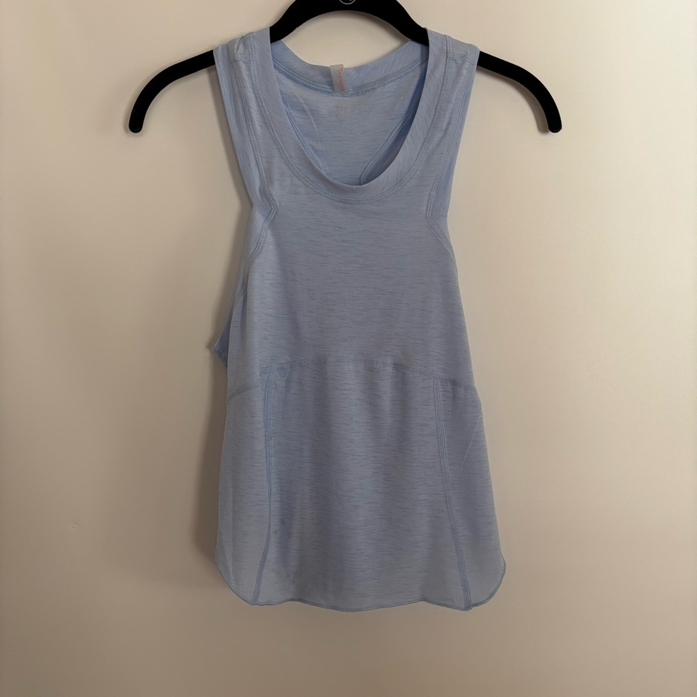 Free People Movement Tempo Silver Linings Tank Oxford Blue Size M NWT